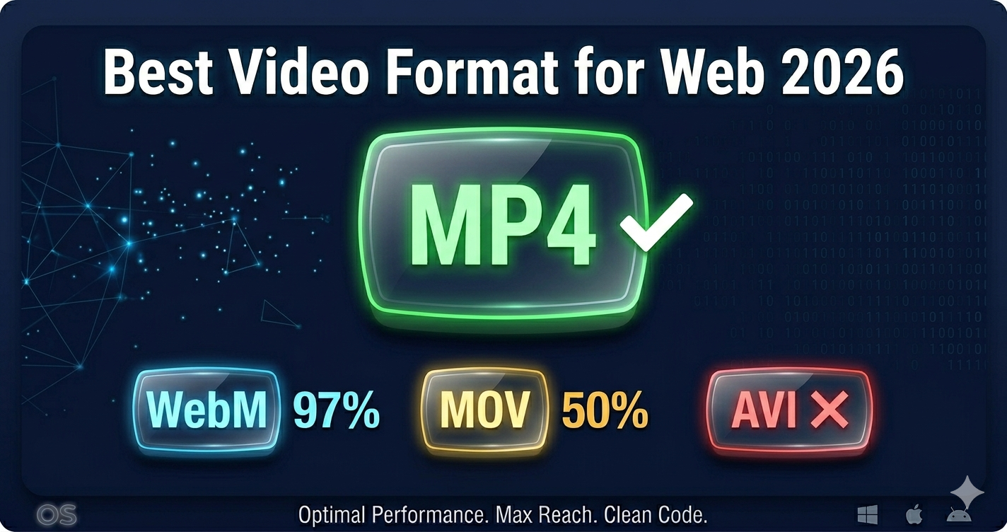 Best Video Format for Web: MP4 vs WebM vs AVI Complete Guide (2026)