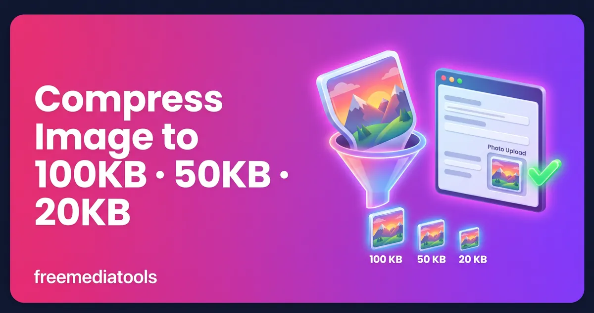 How to Compress an Image to 100KB, 50KB or 20KB (Tested Settings)