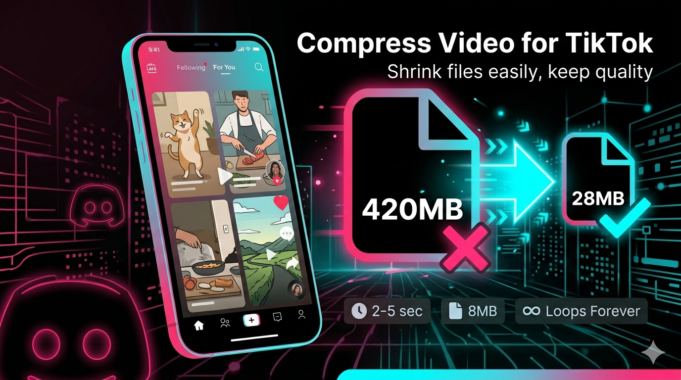 How to Compress Video for TikTok: Best Upload Settings (2026)
