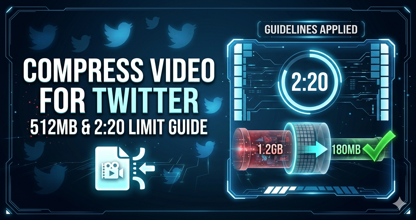 How to Compress Video for Twitter: 512MB Limit Guide (2026)