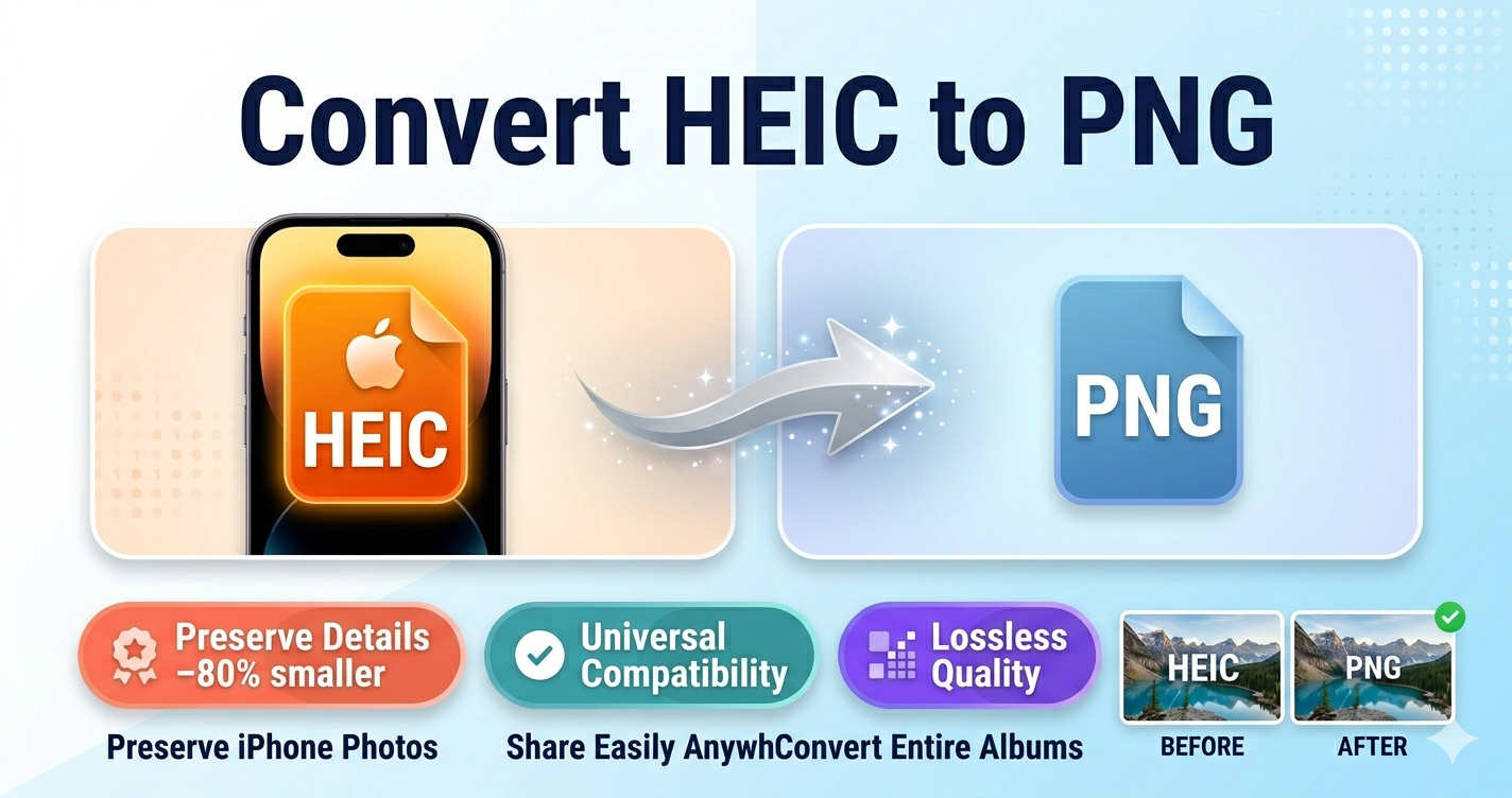 How to Convert HEIC to PNG: Complete Guide for Windows & Mac (2026)