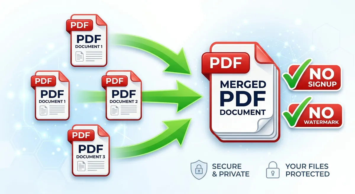 How to Merge PDF Files Free Online — No Signup, No Watermark (2026)